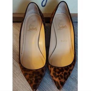CHRISTIAN LOUBOUTIN Ponyhair Pigalle 45 animal print size 38 (fits like a 7)